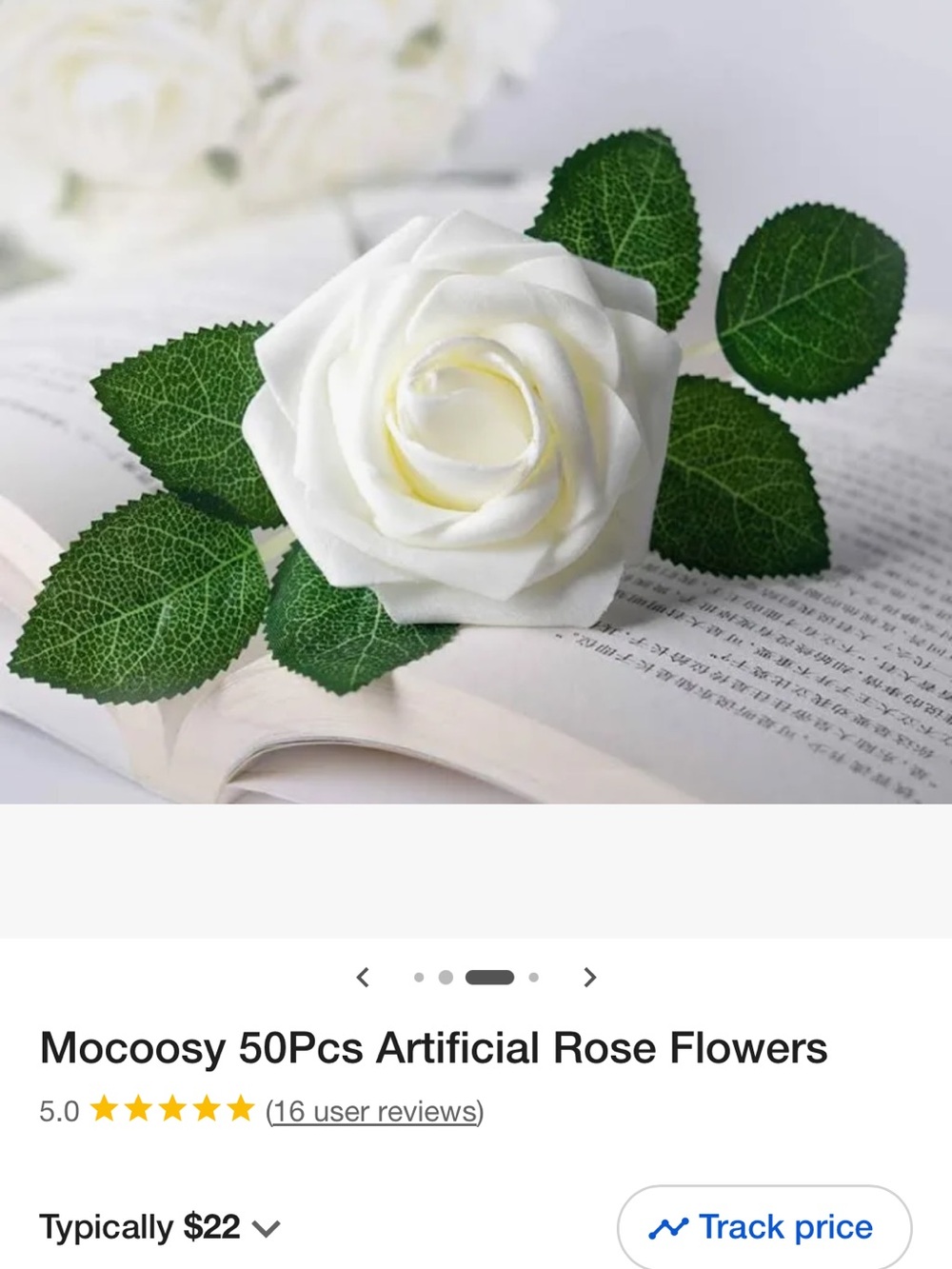 Artificial White Roses 100 count